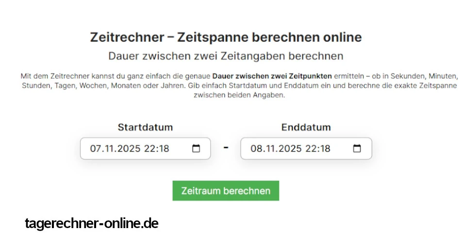 Anleitung unser Zeitrechner