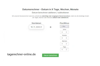 Anleitung unser Datumsrechner